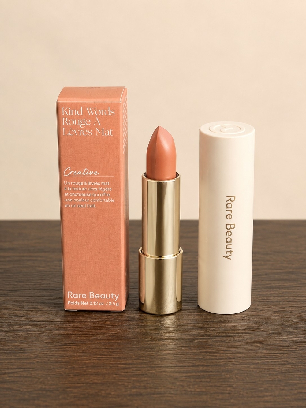 Rare Beauty Kind Words Matte Lipstick — Creative (Warm Peach Nude)